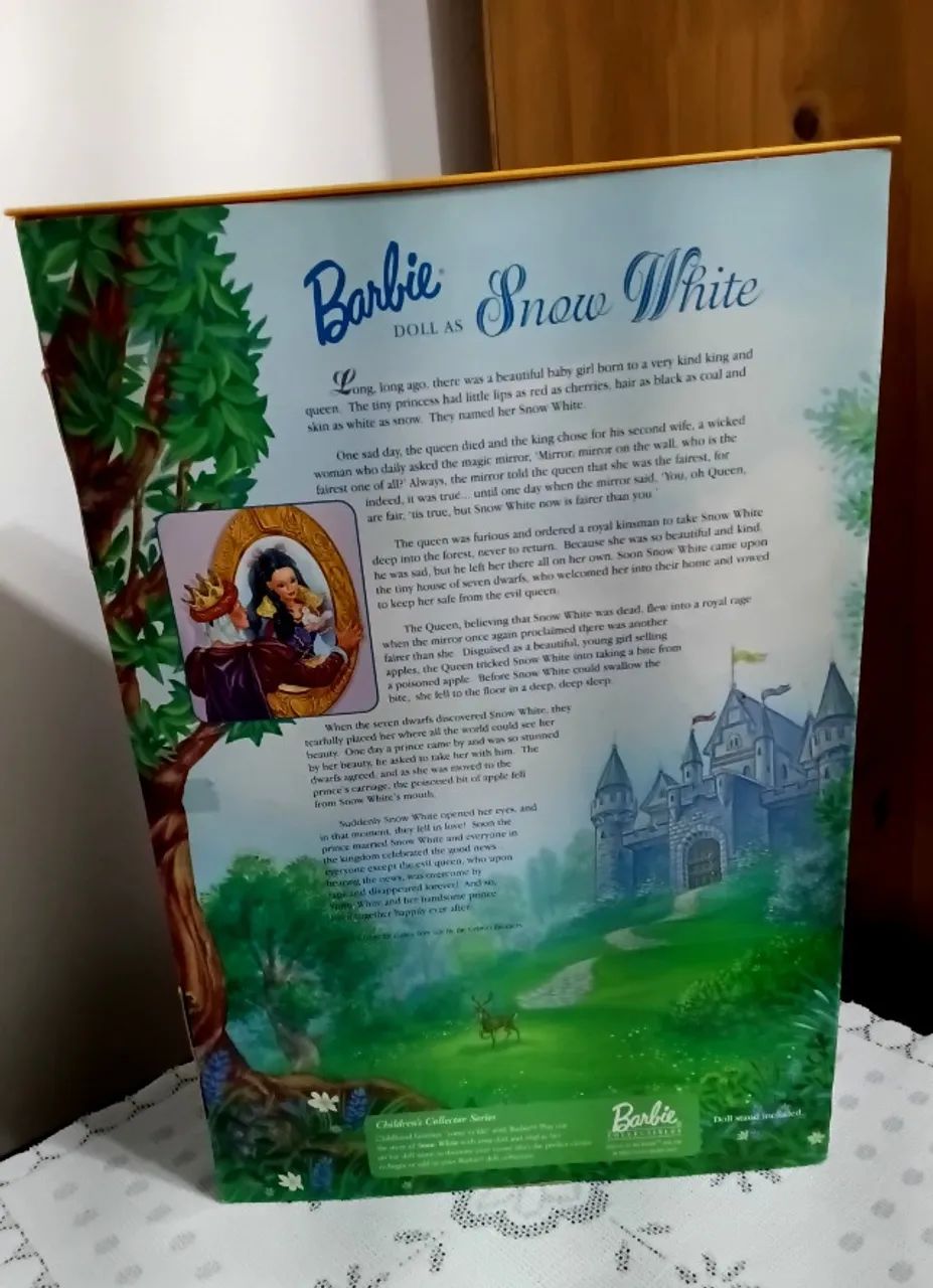 Caixa vazia da boneca Barbie Snow White Collector - Mattel  - Foto 4