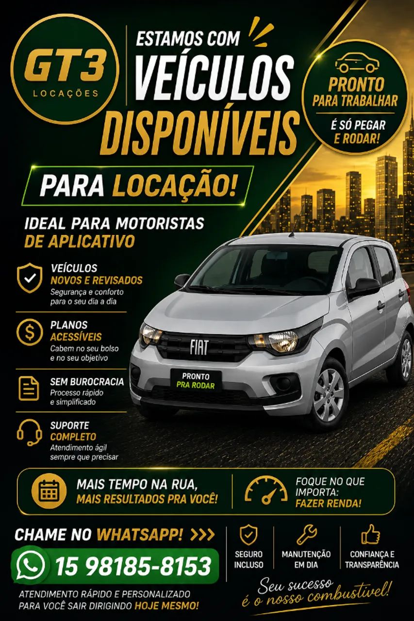 Carro para locação.