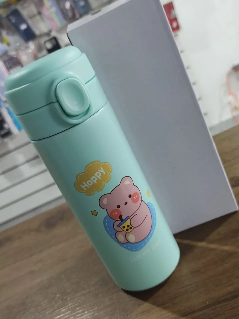 Garrafa Termica Infantil 420 Ml Verde