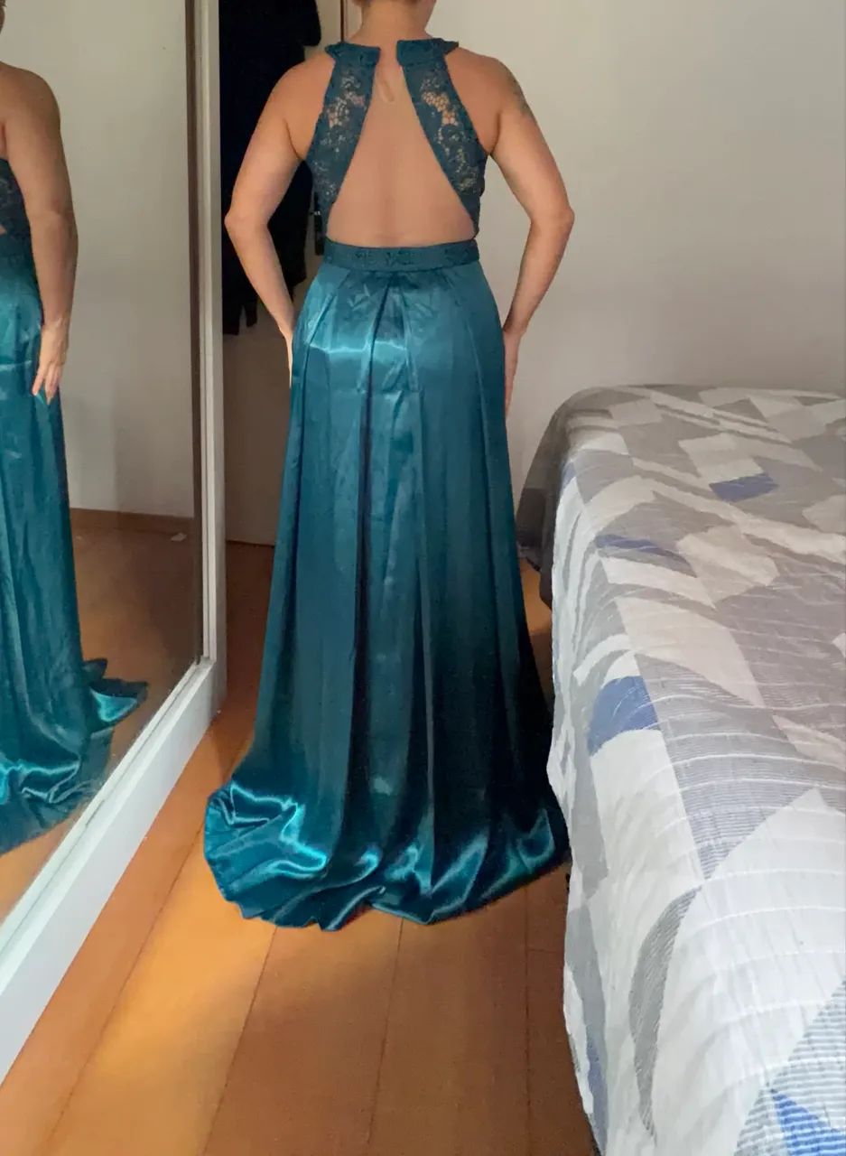 VESTIDO VERDE DE FESTA  - Foto 3