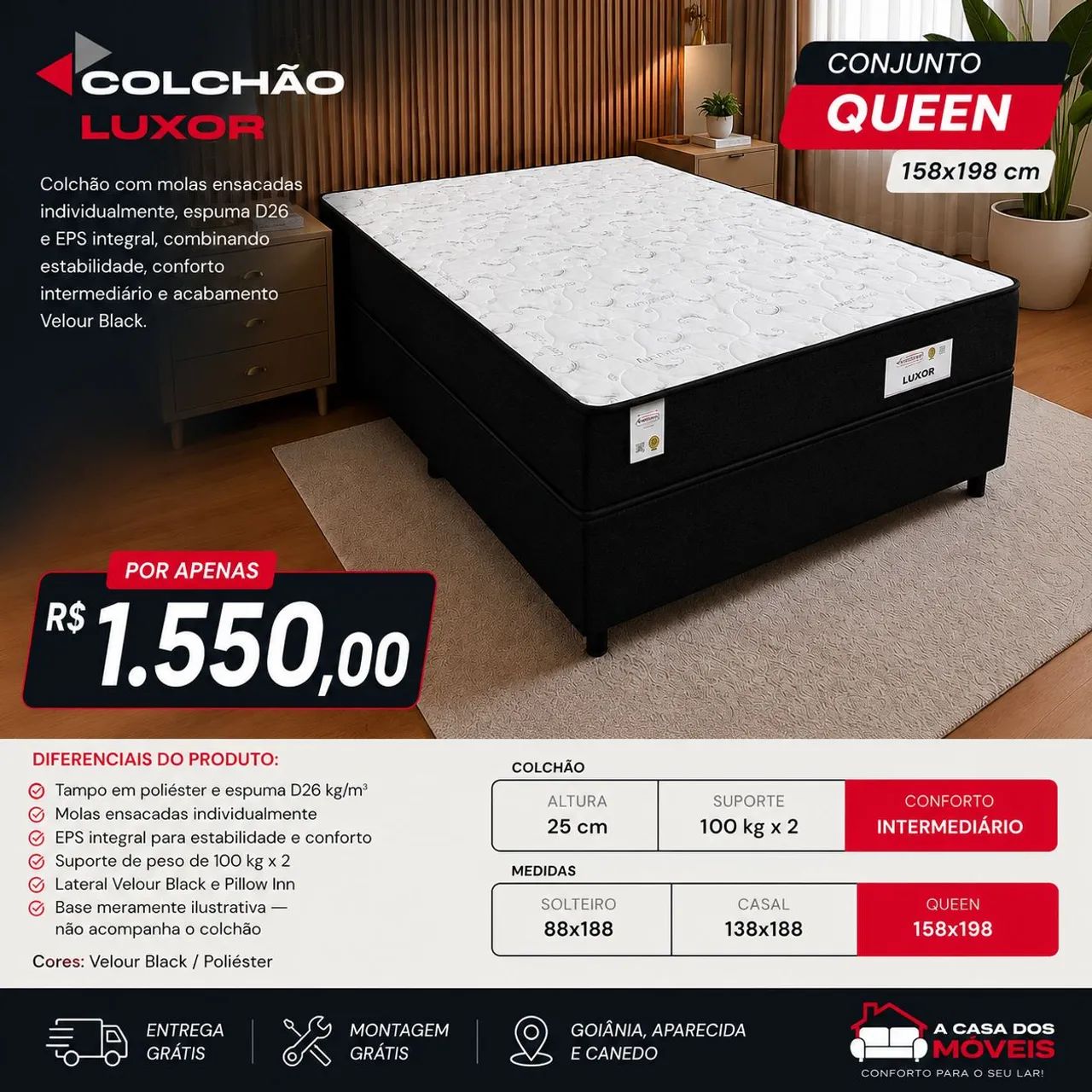 Cama Box 1.58 Luxor 