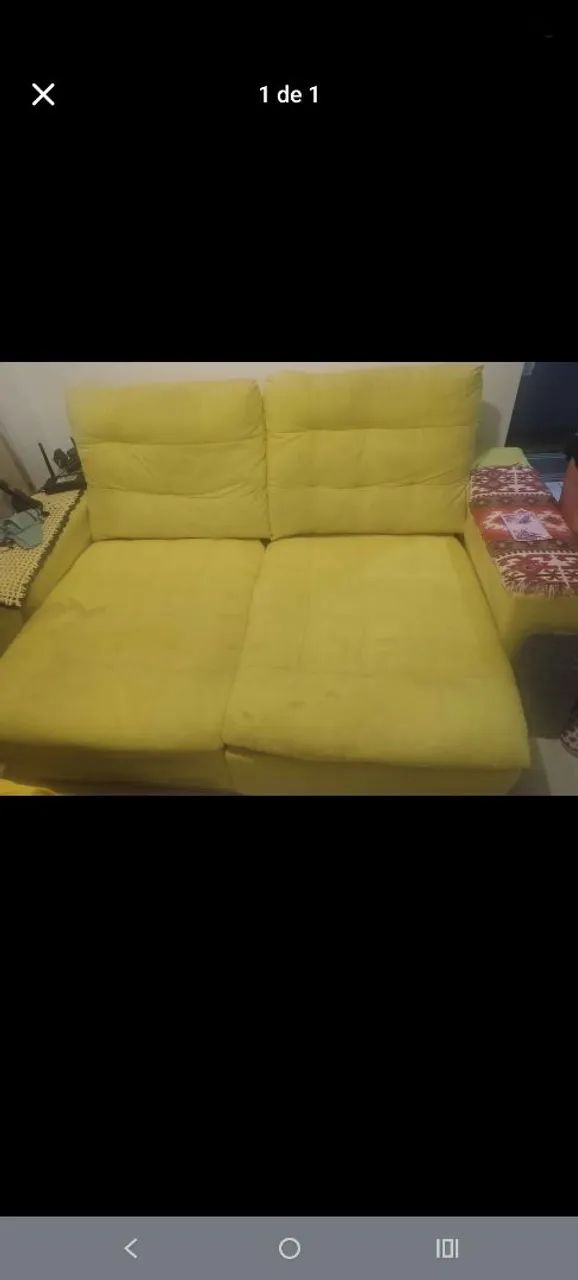 Doando Sofá amarelo 2,10 para retirar hj 