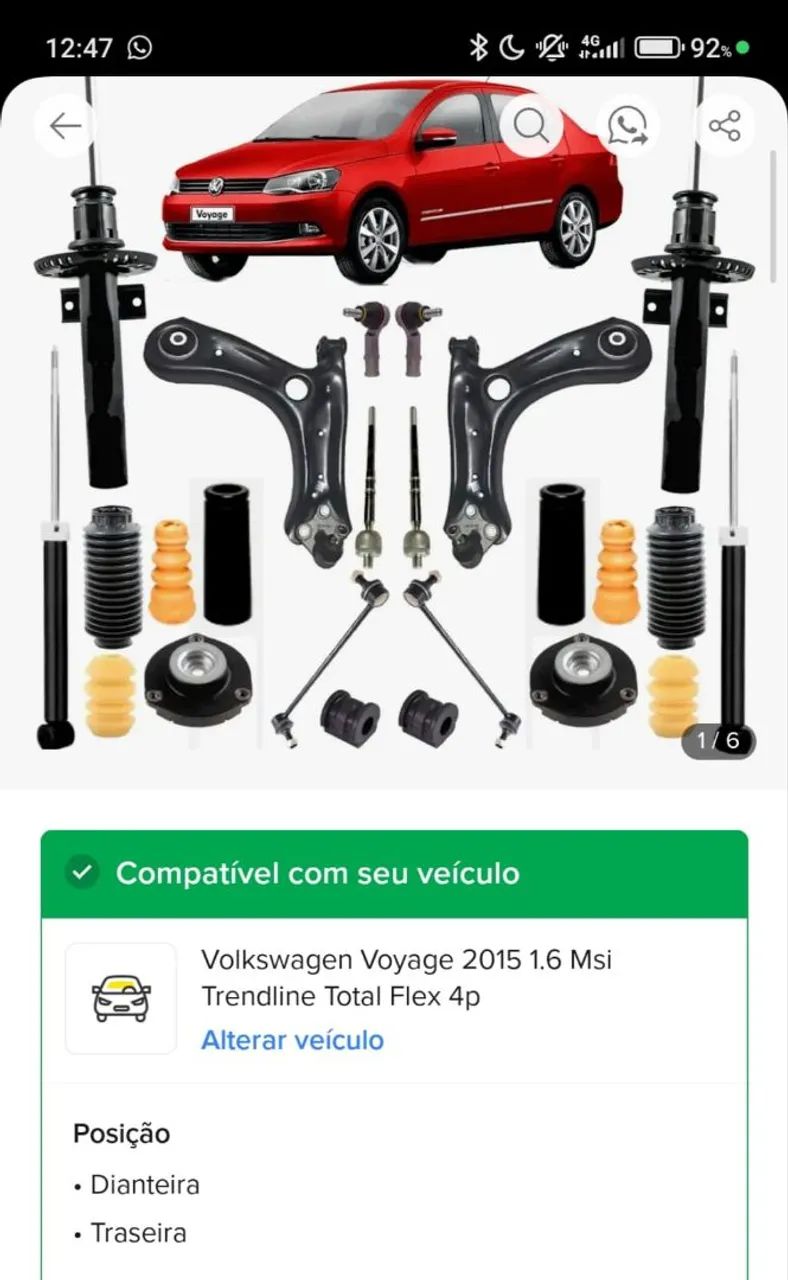 Suspensão completa Voyage 
