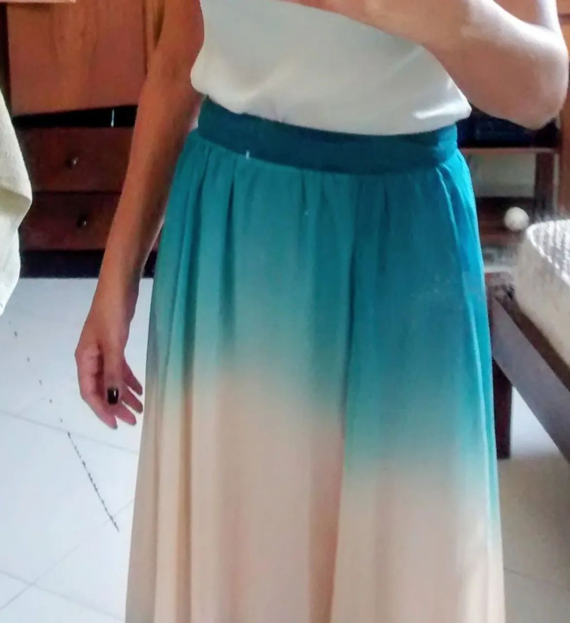 Saia Longa Degradê Elegante - Foto 4