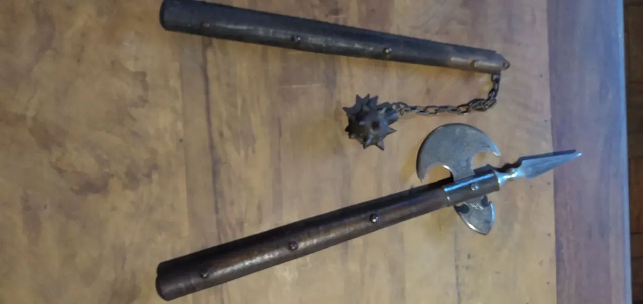Peças medieval decorativas Alabarda / Mangual e Mayça) - Foto 3