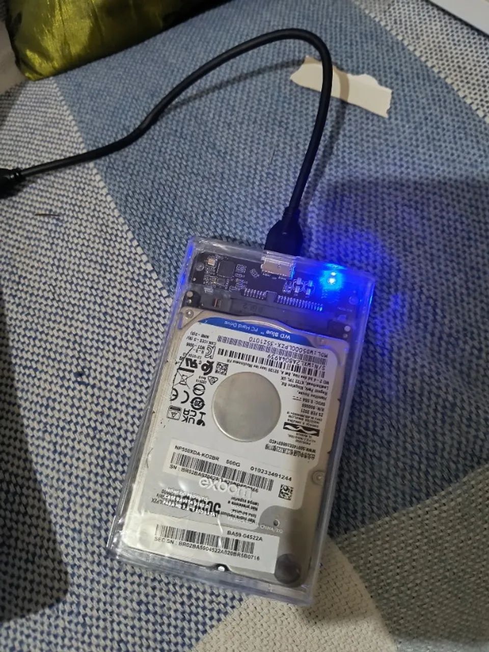 HD notebook 500 com case nova!!! Bom preço