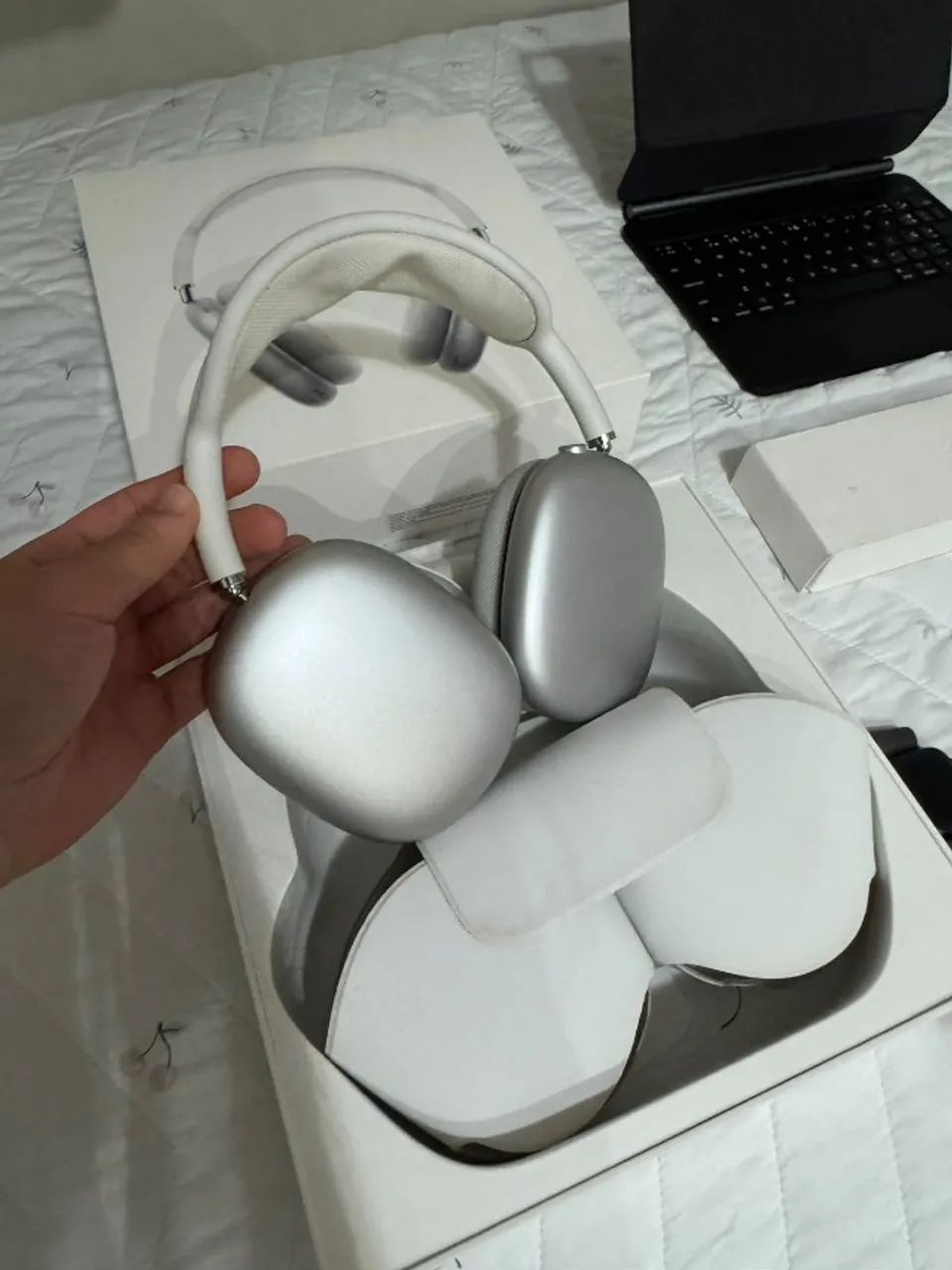 AirPods Max 1ª Geração Prata Original + Caixa e Smart Case - Foto 3