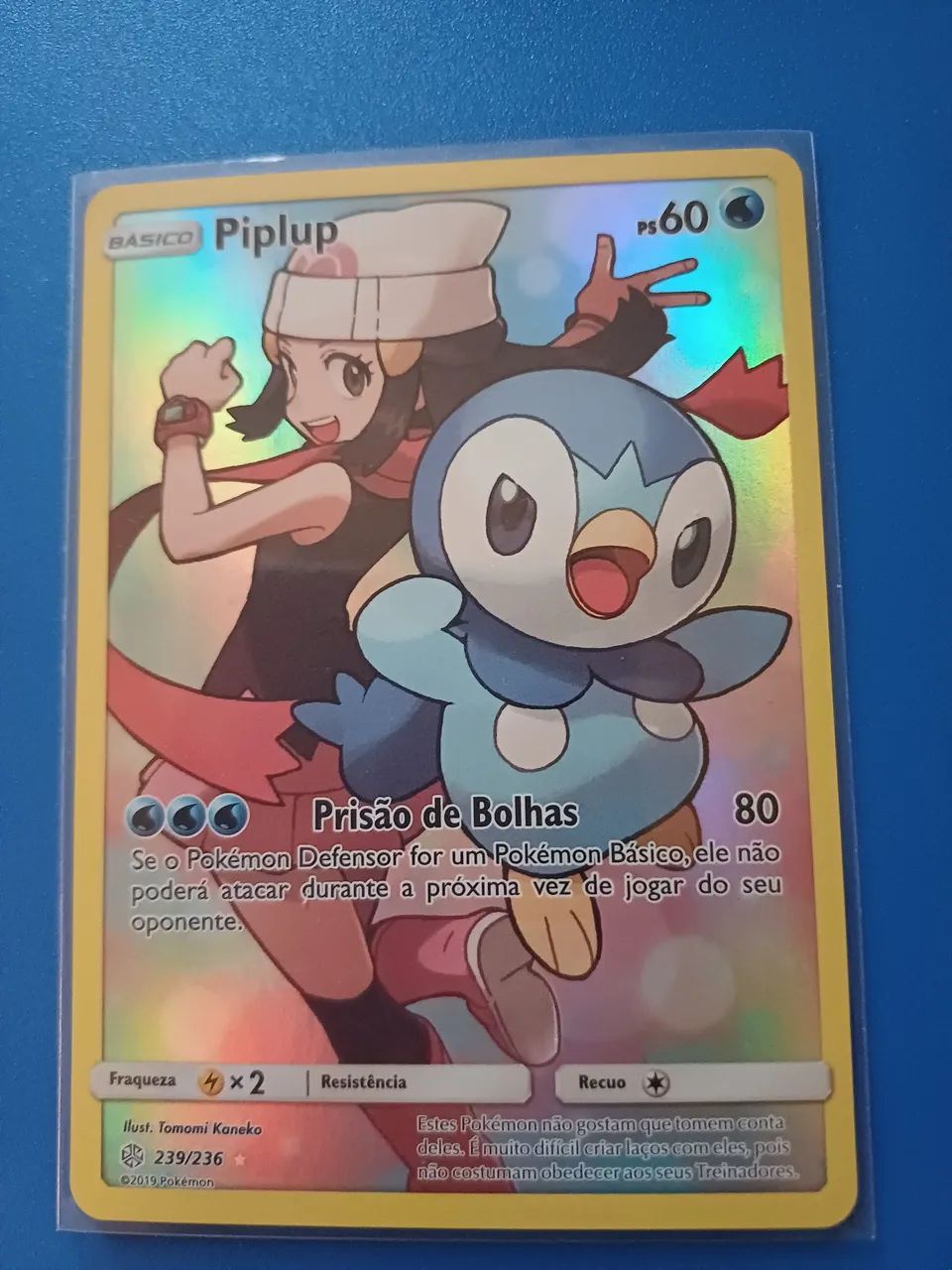 Cartao Pokemon Piplup NM colecao eclipse cósmico