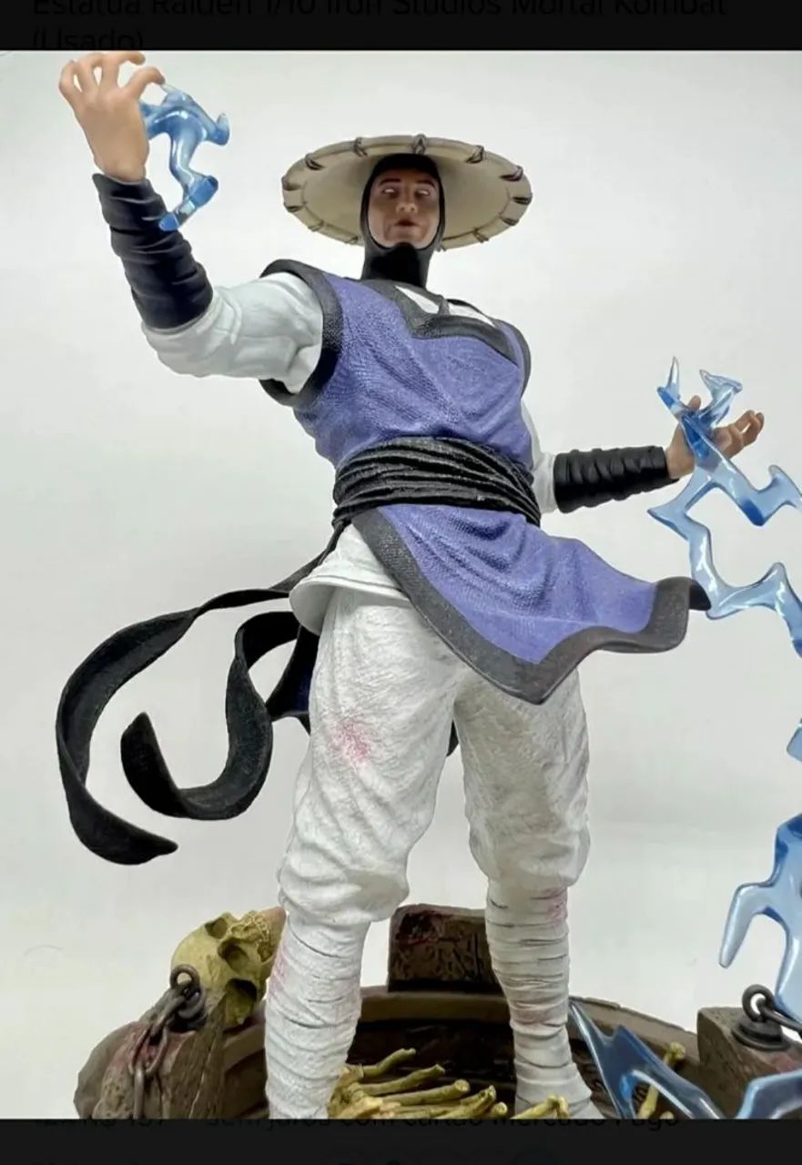 Estatua Raiden Art Scale 1/10 Iron Studios Mortal Kombat - Foto 2