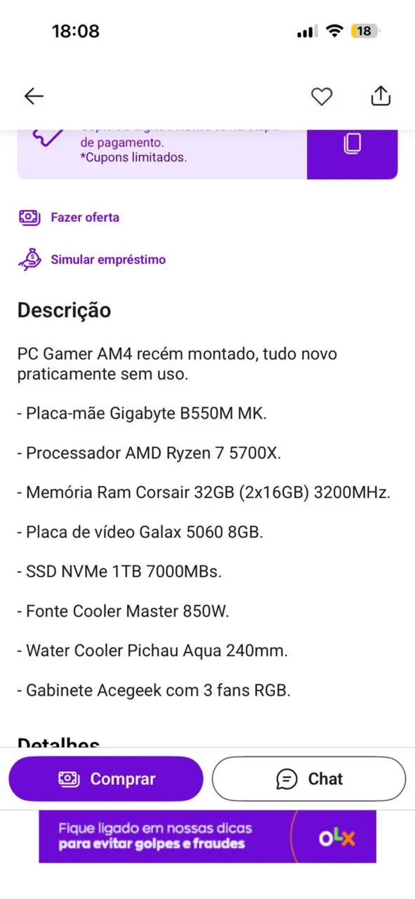 Pc gamer RYZEN 7 5700x RTX 5060 - Foto 2