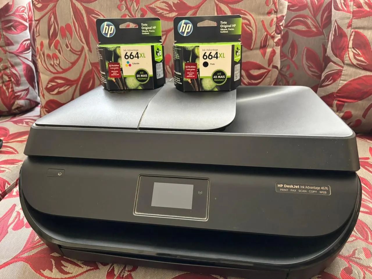 Impressora HP Deskjet lnk Advantage 4676 PRINT FAX SCAN COPY WEB - Foto 5
