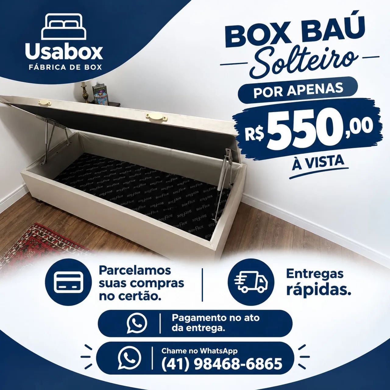BOX BAÚ SOLTEIRO- PREMIUM