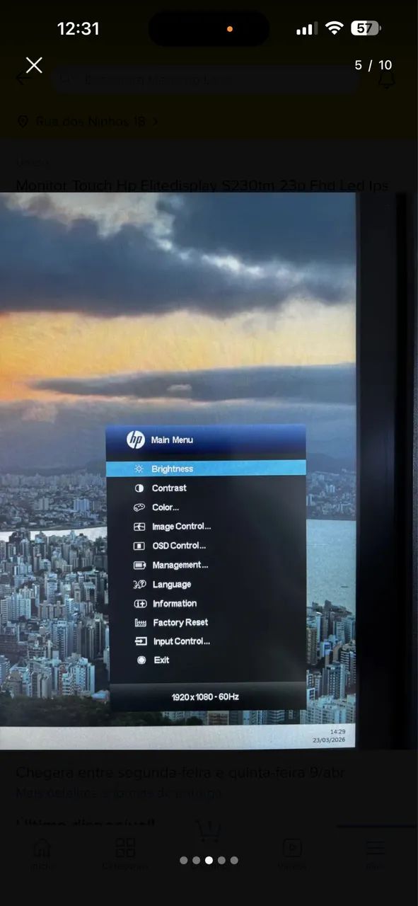 Monitor touch HP S230tm ELITEDISPLAY 23p FHD LED IPS - Foto 3