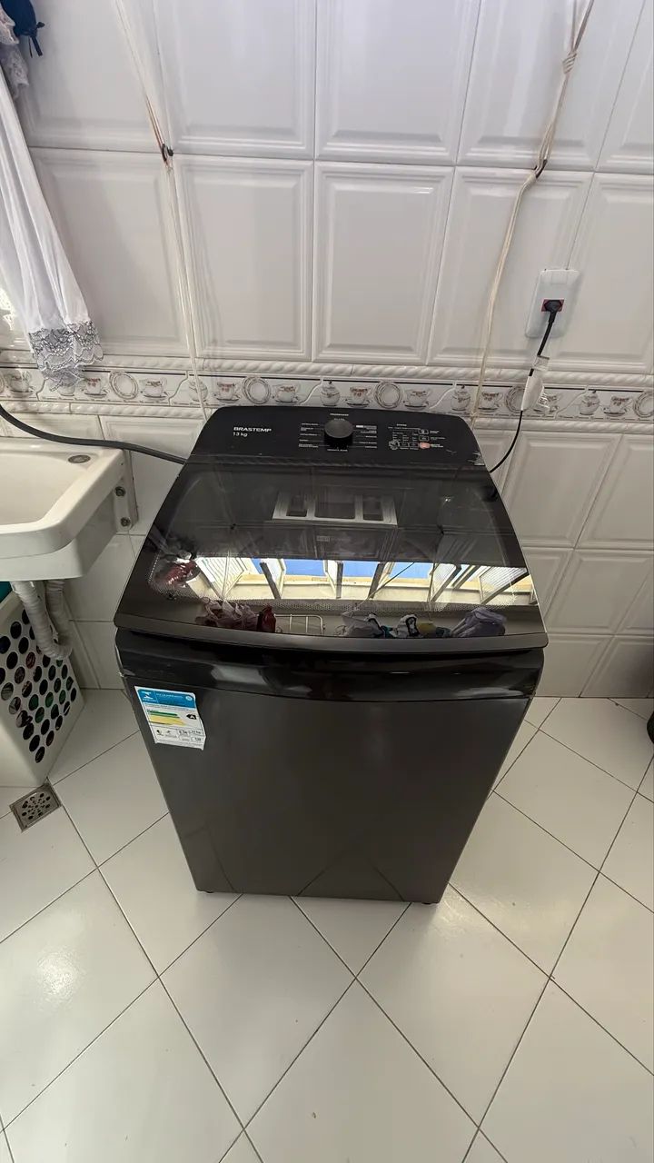 LAVADORA DE ROUPA BRASTEMP 13kg CESTO INOX 12 PROGRAMA DE LAVAGEM NA COR CINZA PLATINUM  - Foto 3