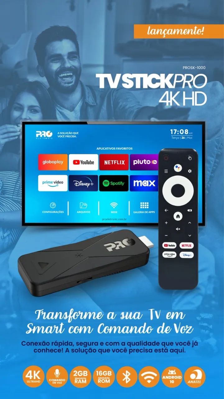 Tv Stick Pro 4k HD Proeletronic - Foto 2