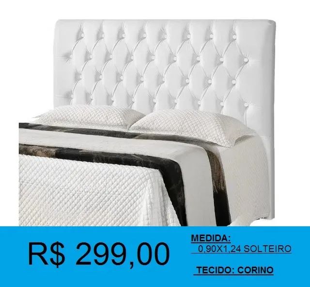 CABECEIRA SOLTEIRO TECIDO CORINO= COMPRE HOJE E RECEBA EM ATE 72H