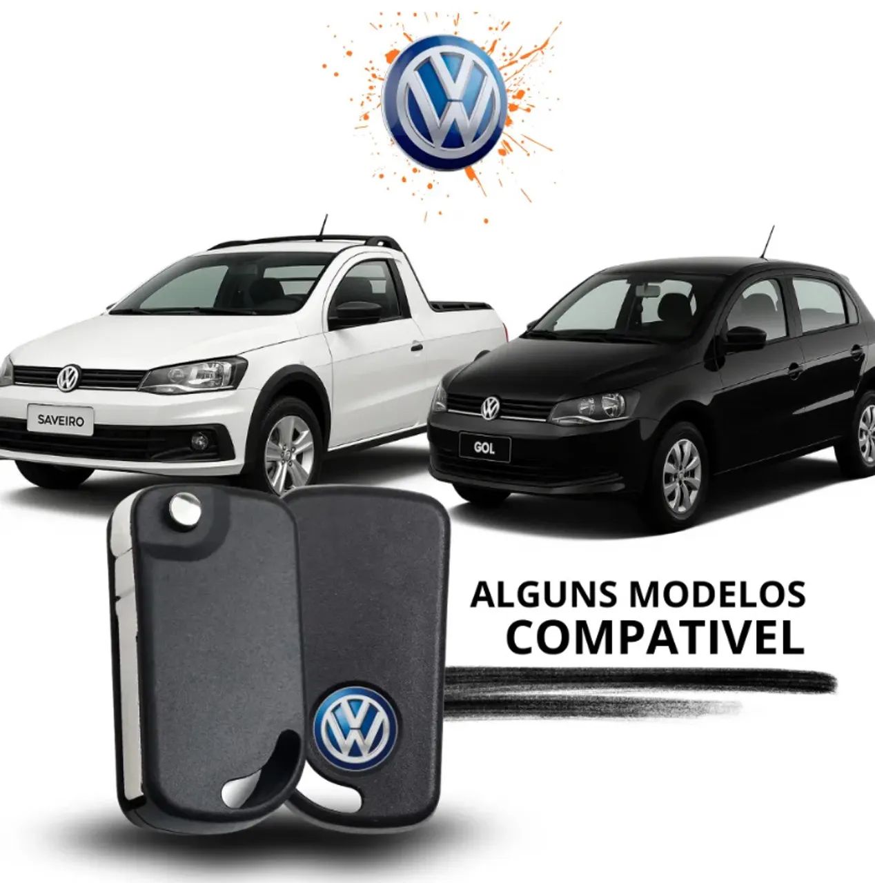 Chave Canivete Seca Vw Gol Voyage Fox Polo Jetta Original - Foto 2