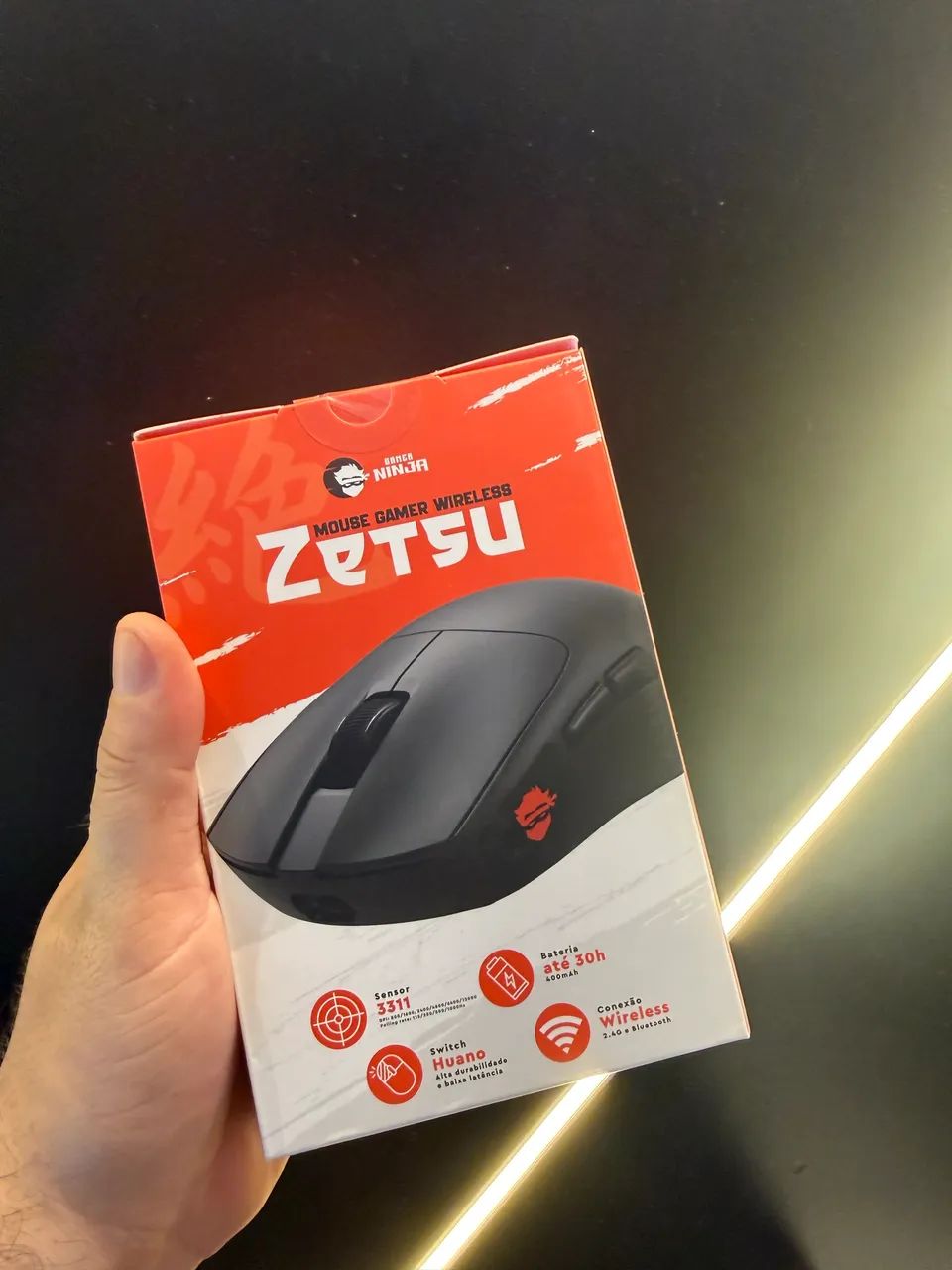 Mouse sem fio, gamer ninja PAW3311 - Foto 3