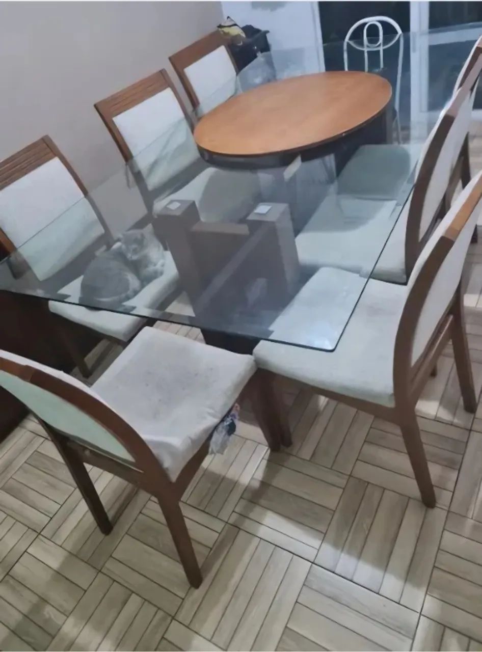 Mesa de jantar + tábua giratória  - Foto 2