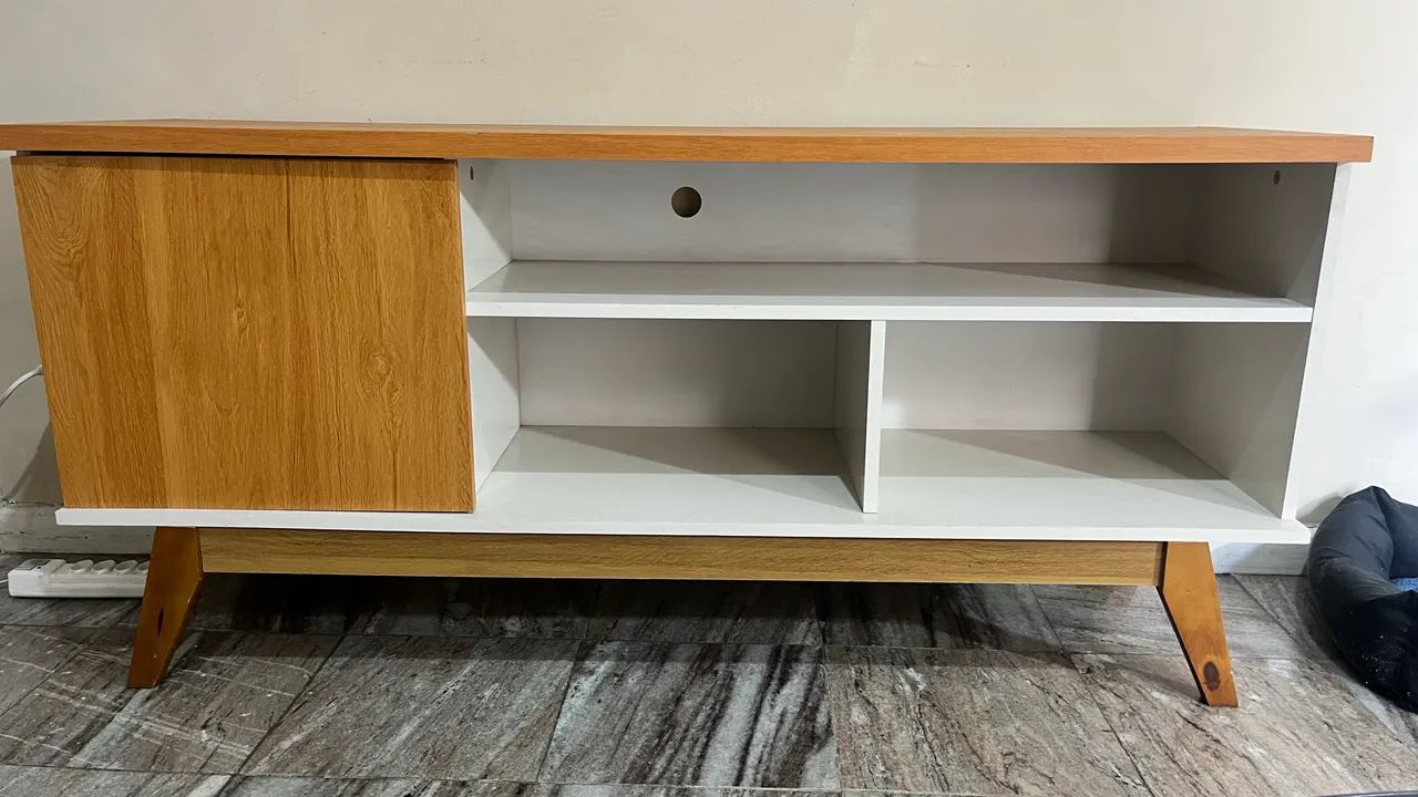 RACK para sala off white para tv ate 55p - Foto 2