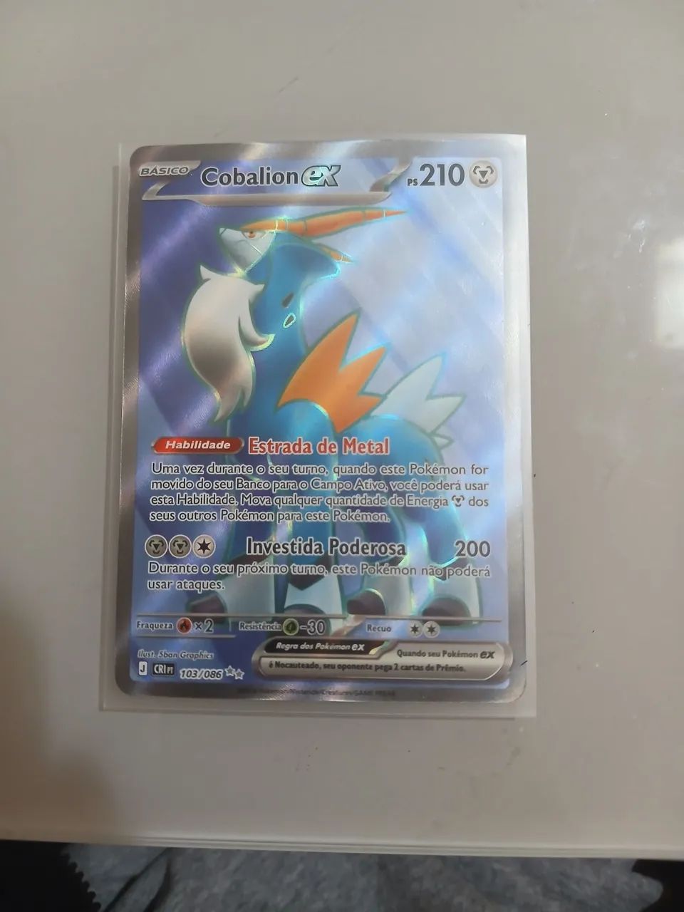 Carta Colecionável Pokemon Cobalion Ex Full Art