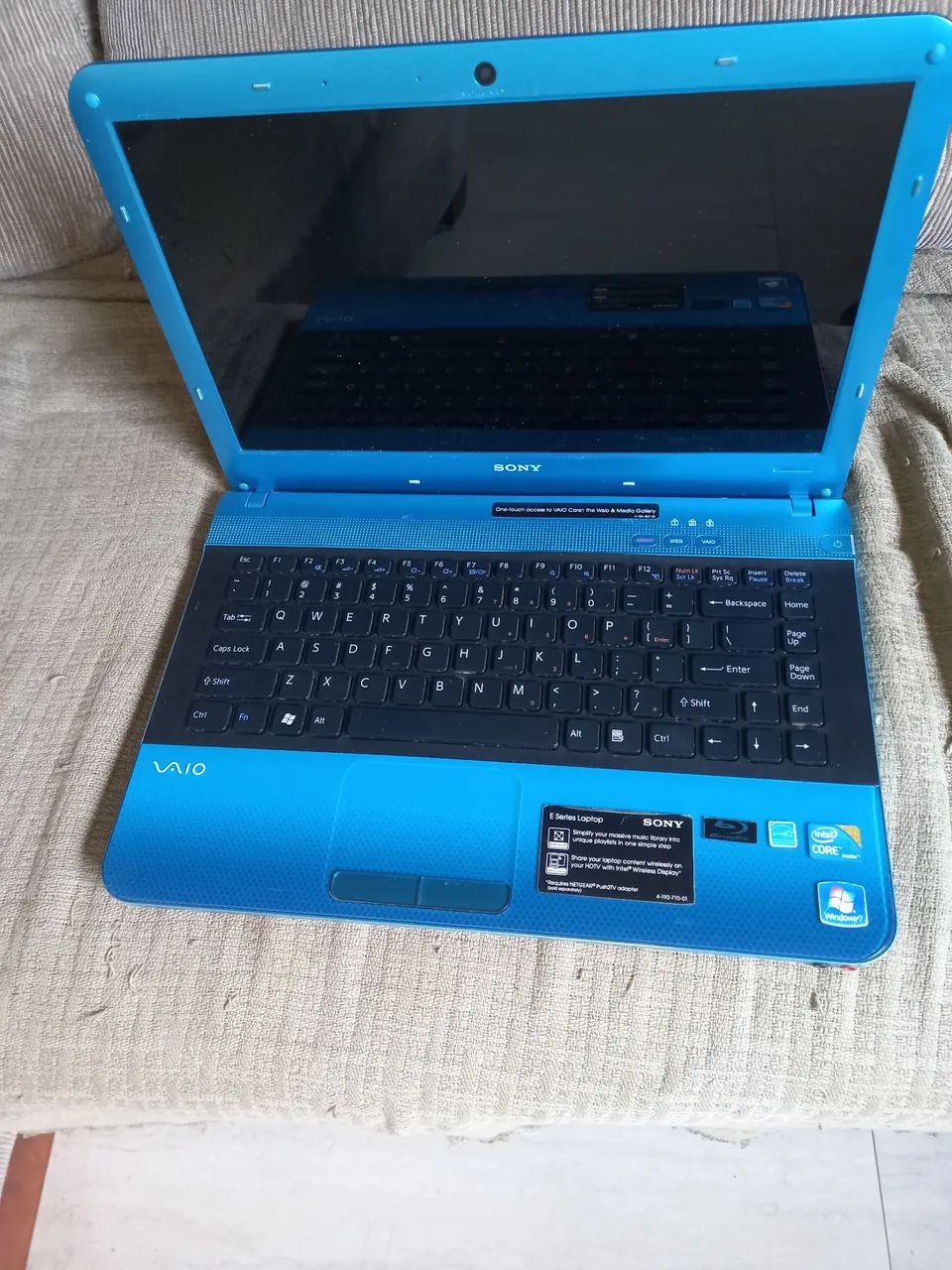 Notebook Sony com defeito 