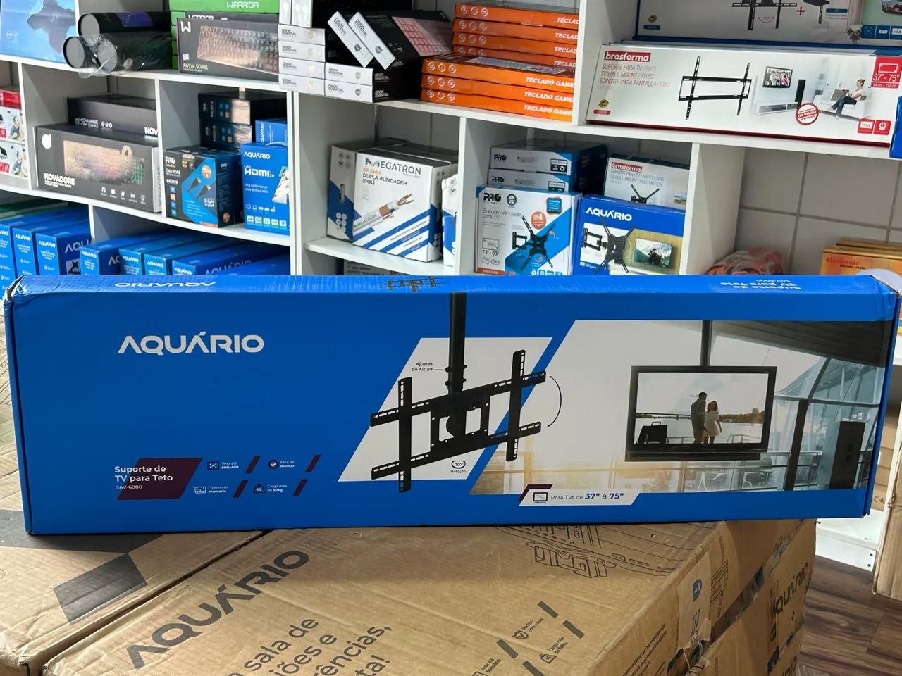 Suporte Tv no Teto Máximo 75 Polegadas Rotação 360°
