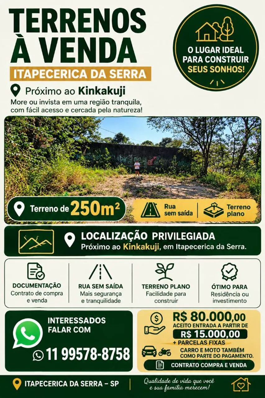 Terreno 250m²