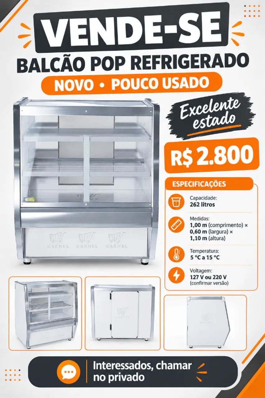 Balcão refrigerado 