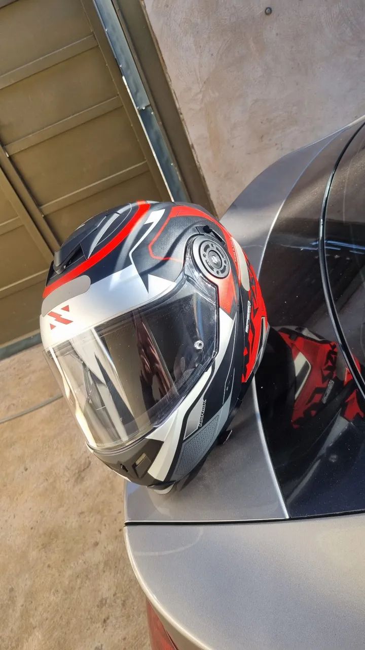 Capacete Norisk articulado n58 robocop escamoteavel - Foto 6