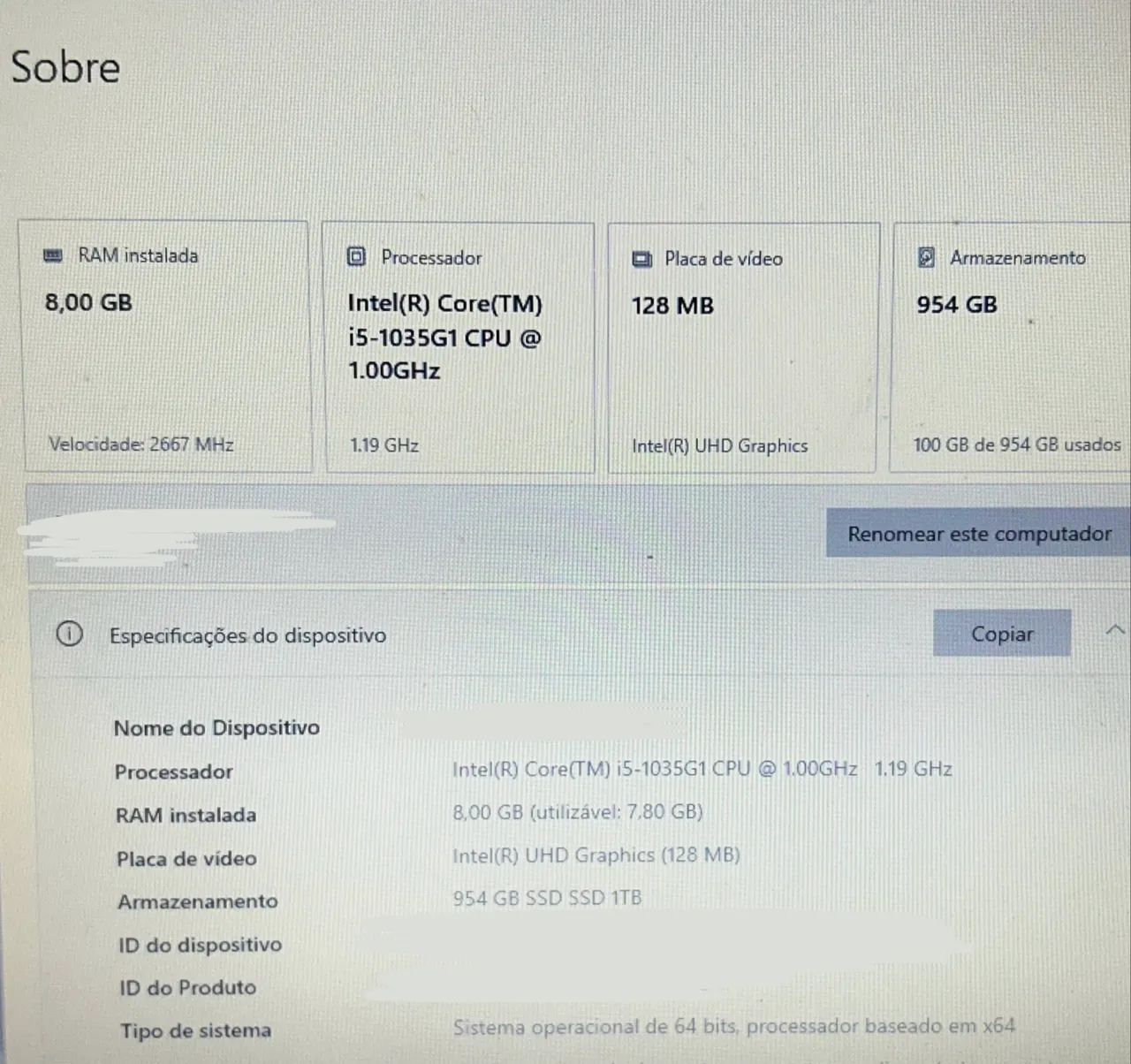 Notebook Lenovo 1TB SSD 8GB RAM - Foto 5