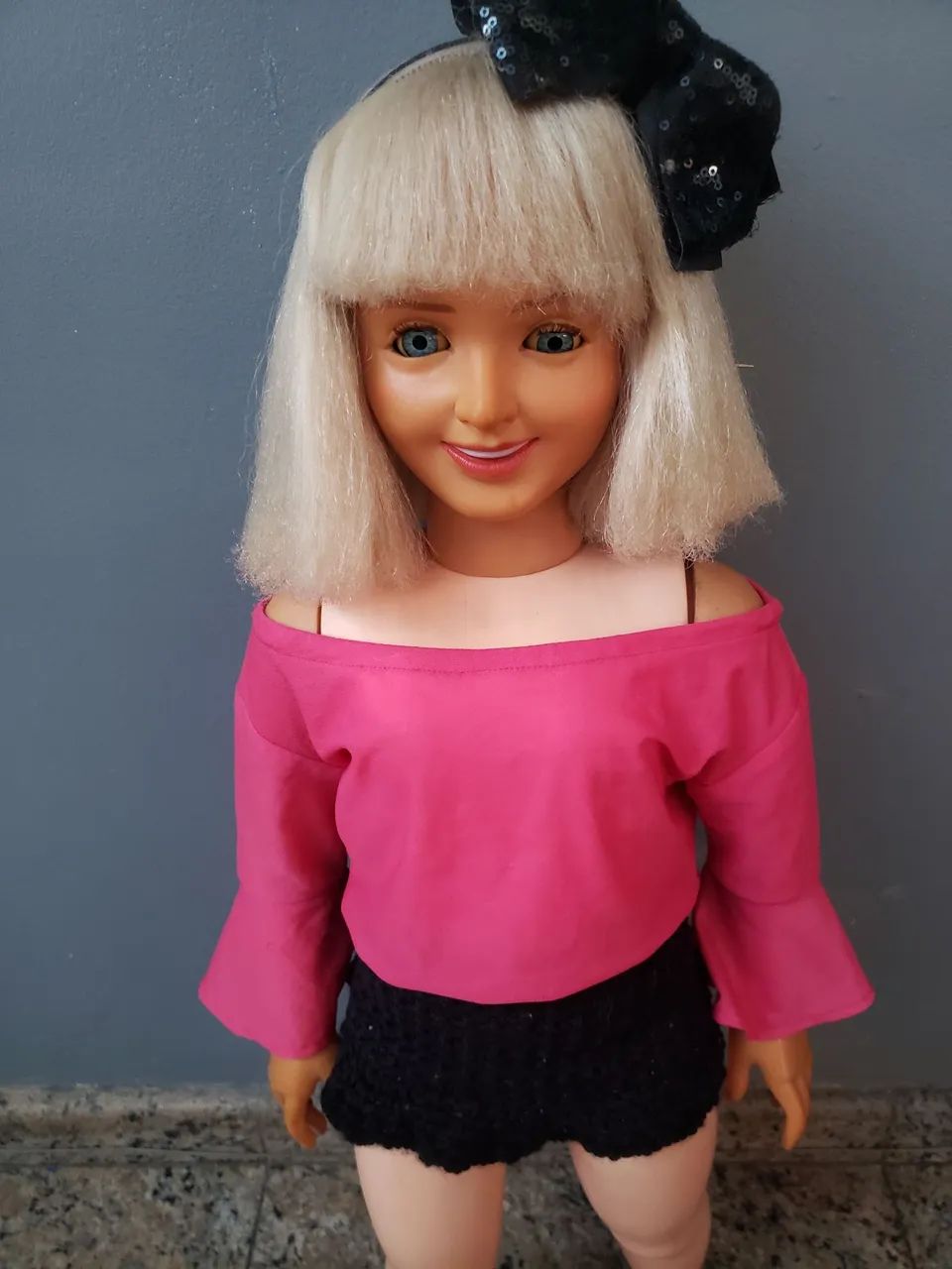 Boneca antiga Angelica  85cm - Foto 3