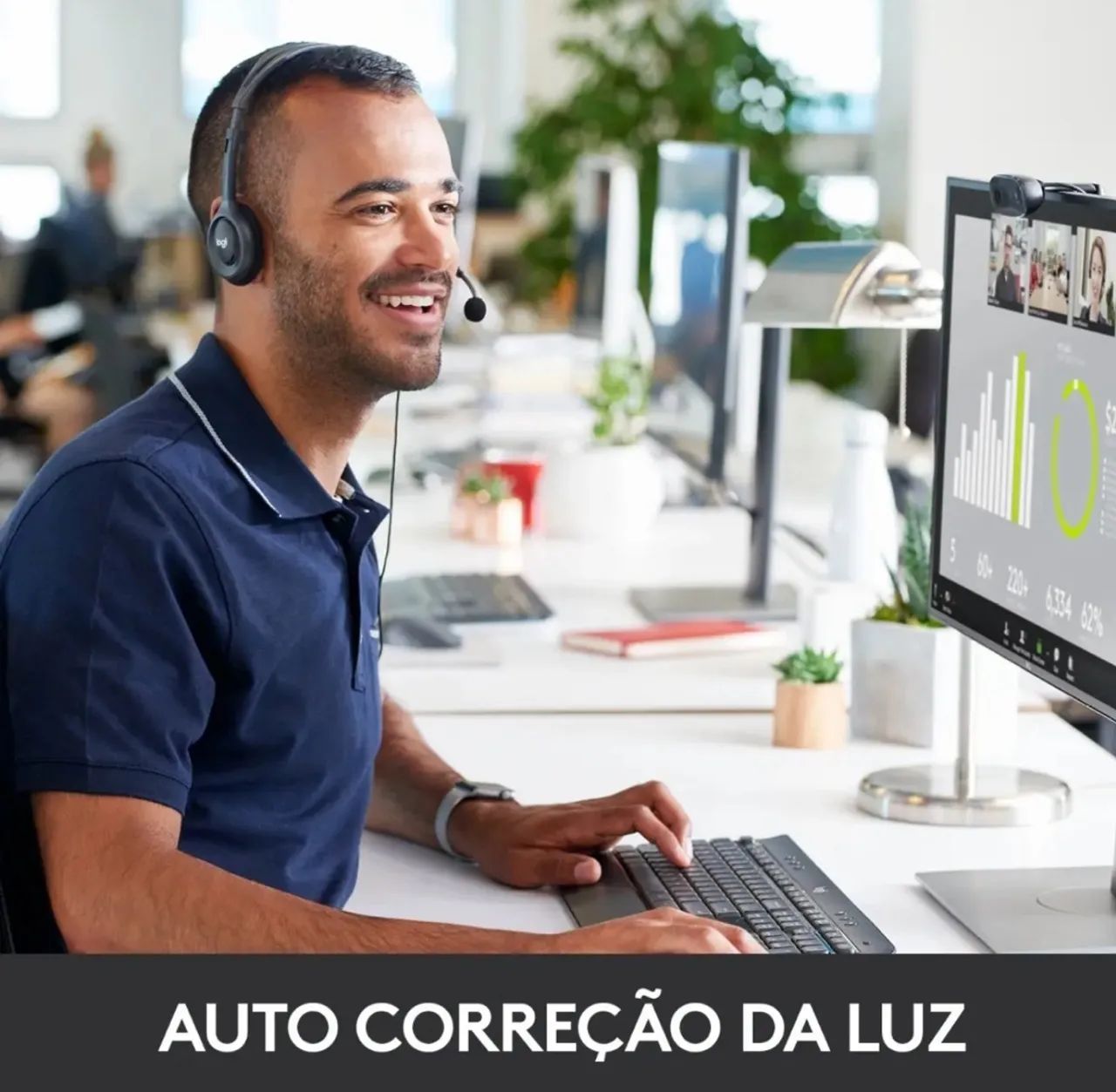 LOGITECH C270 HD WEBCAM - 720p - Foto 2