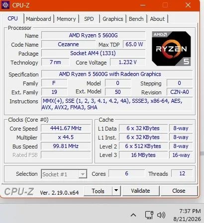 AMD Ryzen 5 5600G