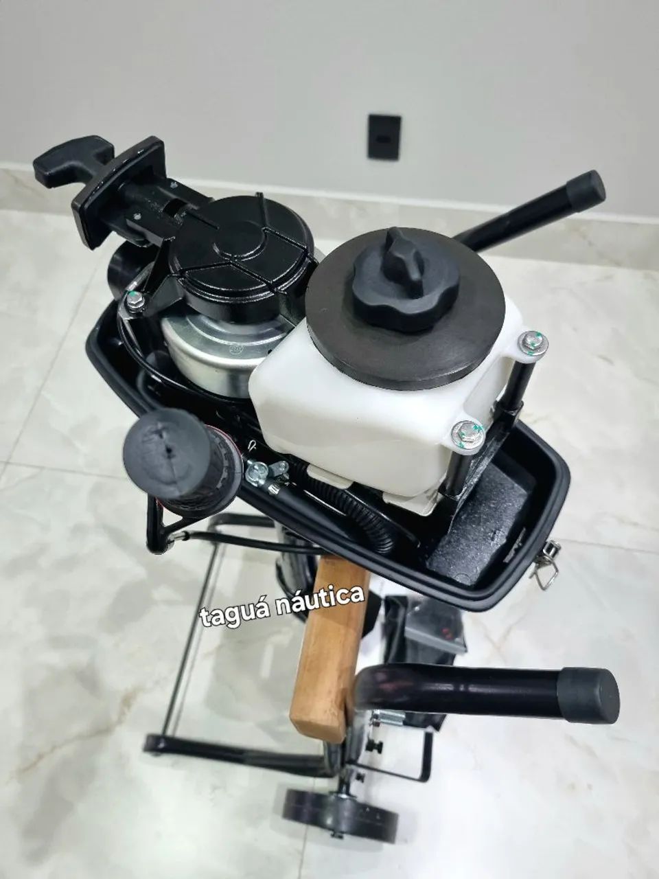 Motor Hidea 3hp 2T Pra Caiaques e Barcos 3 Anos Promoção Brinde Carrinho De Transporte - Foto 8