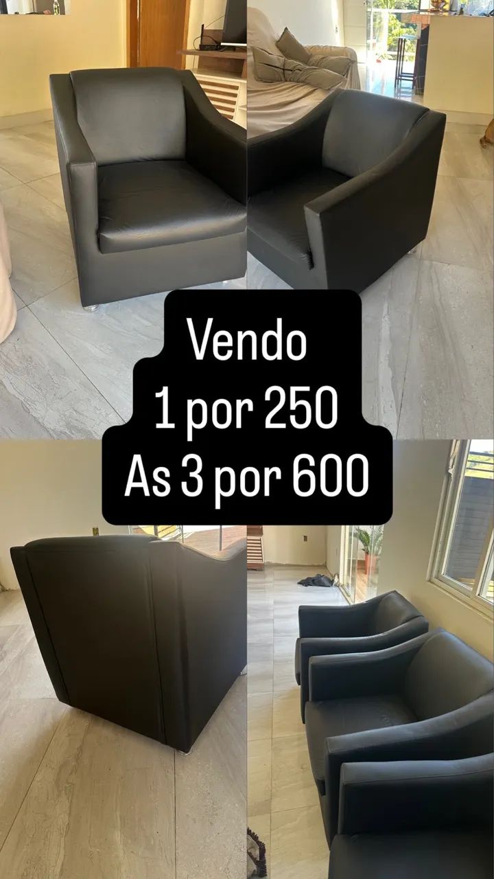 Lindas poltronas de corino. - Foto 4