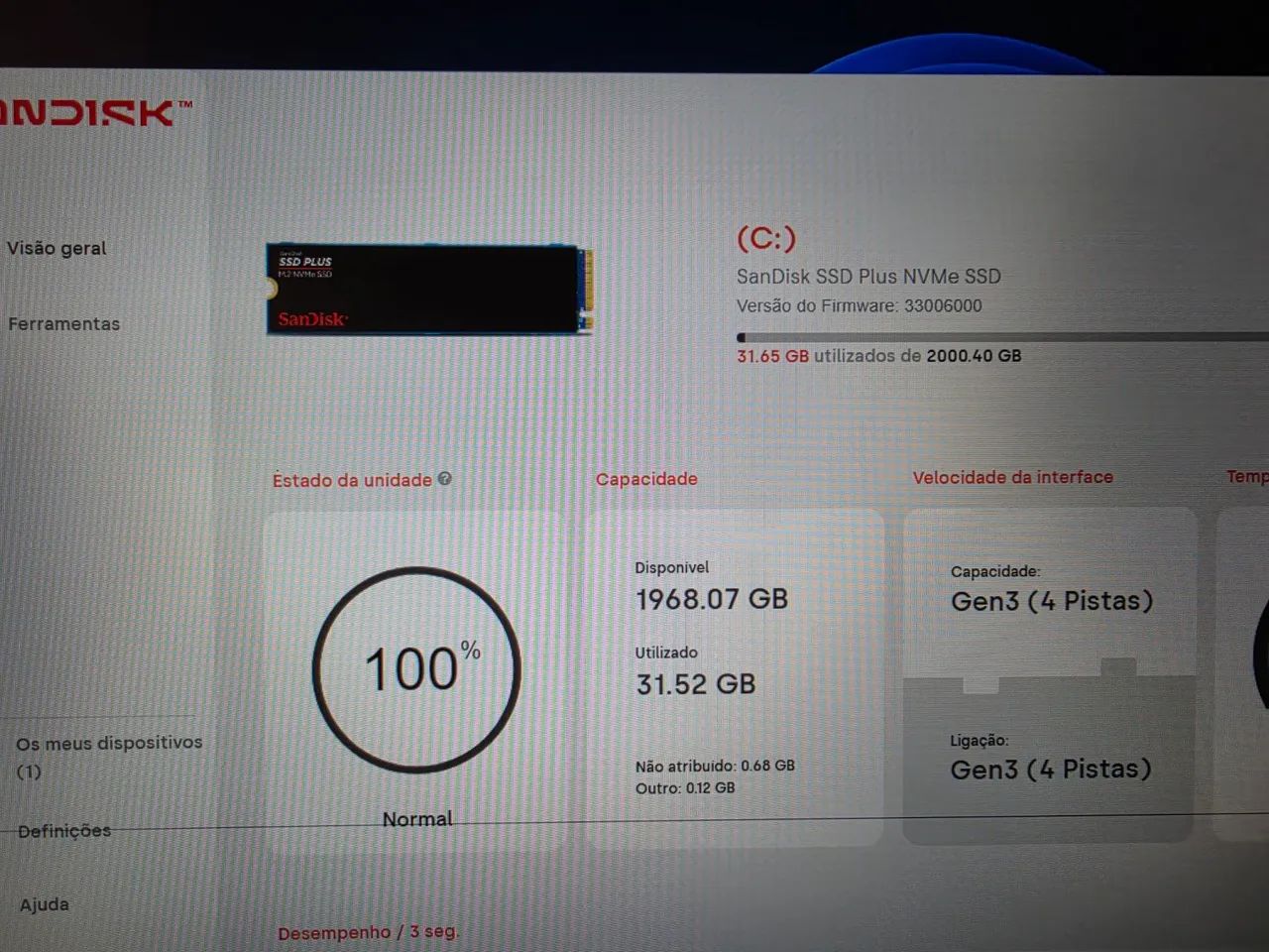 SSD NVME 2TB SANDISK PLUS NOVO ORIGINAL - Foto 4