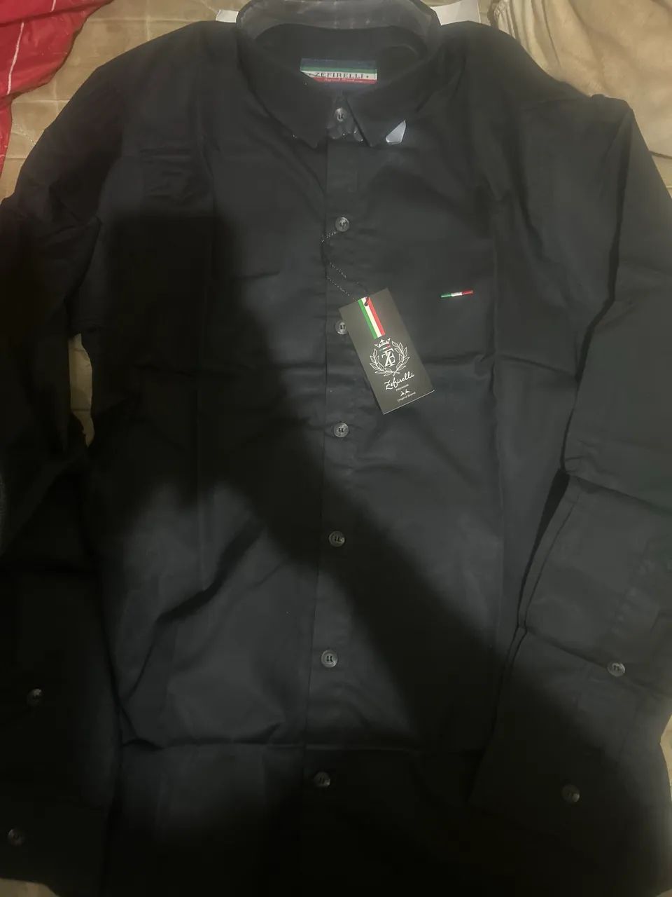 camisa manga longa, zefirelli. Preta. Nova. - Foto 2