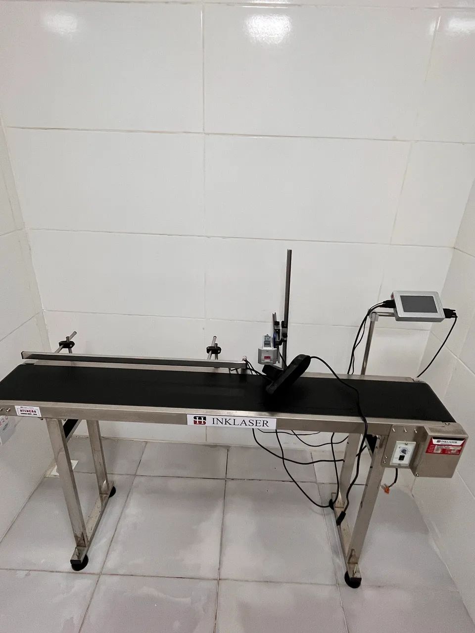 Esteira Transportadora 1,5m com Datadora Inkjet Inklaser - Semi Nova