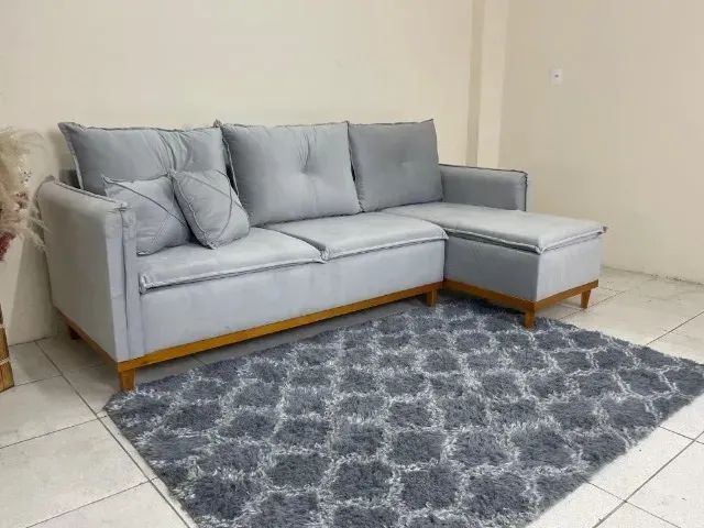 Sofá Chaise Orlando 2,40m Linho  Produto Novo!! Pronta Entrega!!