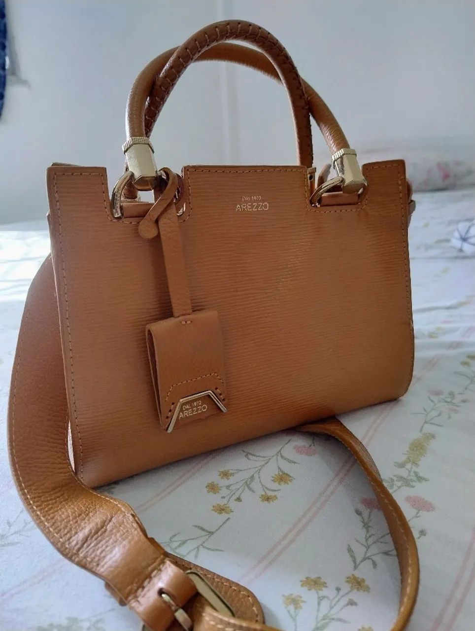 Bolsa de Couro caramelo  - Foto 4
