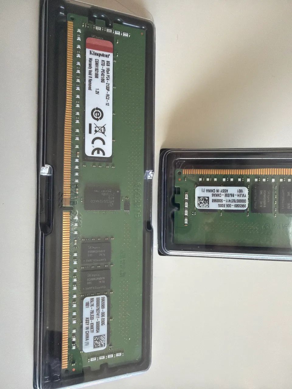 Kit Memória Ram DDR4 16gb(2x8gb) 2133MHz Reg ECC para servidores KTD-PE421/8G - Foto 3
