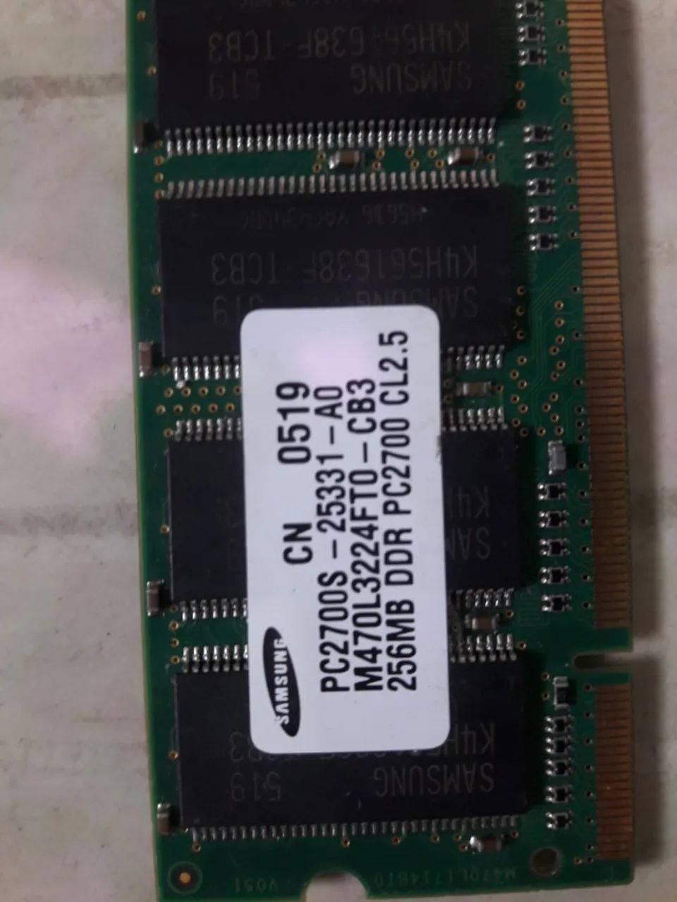 kit 3 memorias para notebook 256 mb