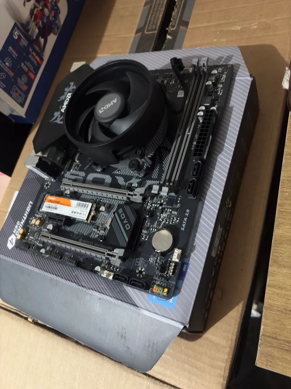 Kit Ryzen upgrade processador + placa mãe + ssd