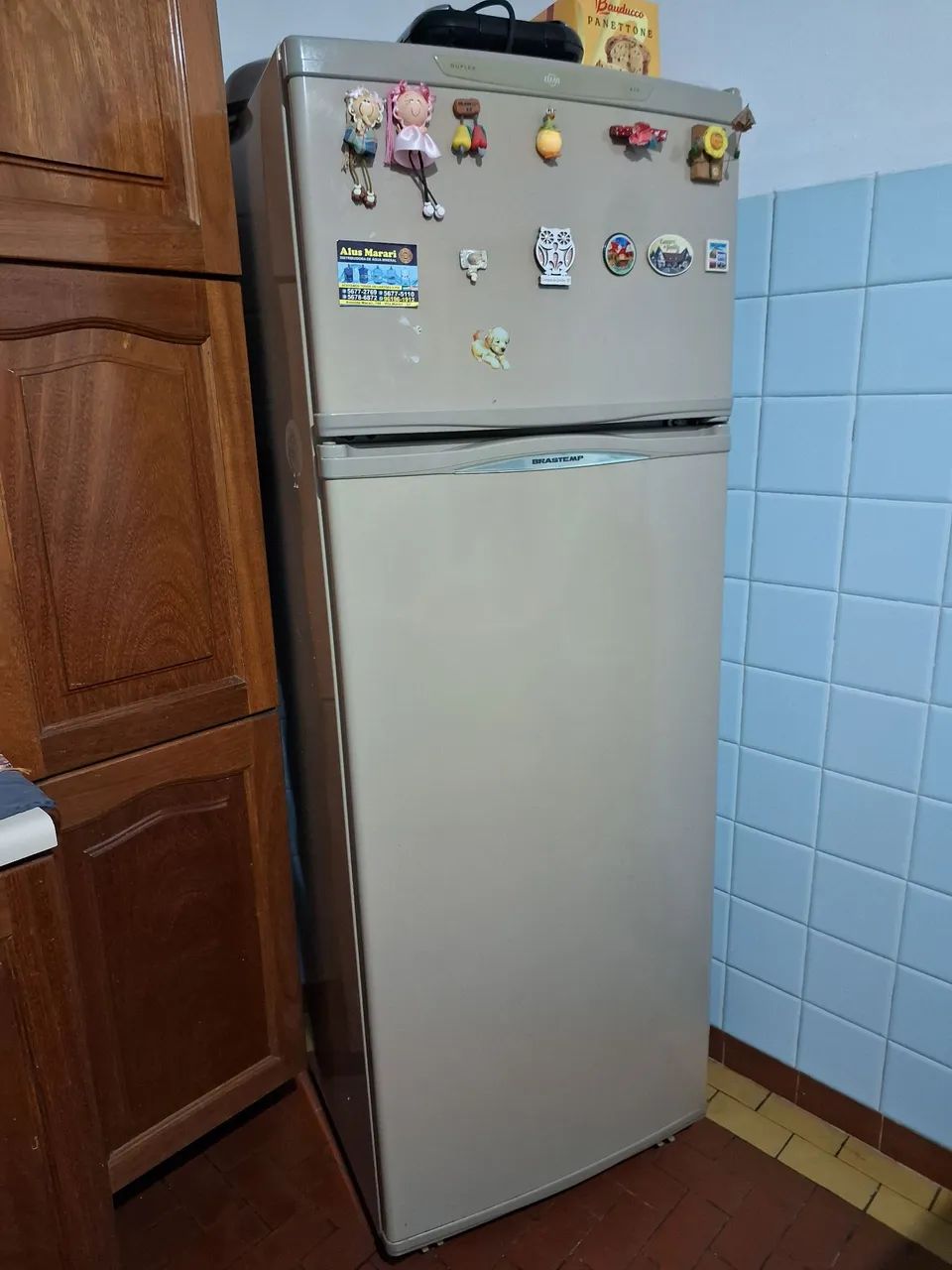 Geladeira Brastemp Dúplex Clean 320 cor creme