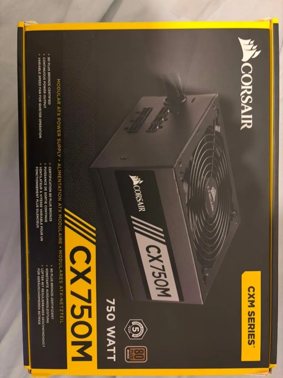 Fonte Corsair CX750M 750W 80 Plus Bronze Semi Modular