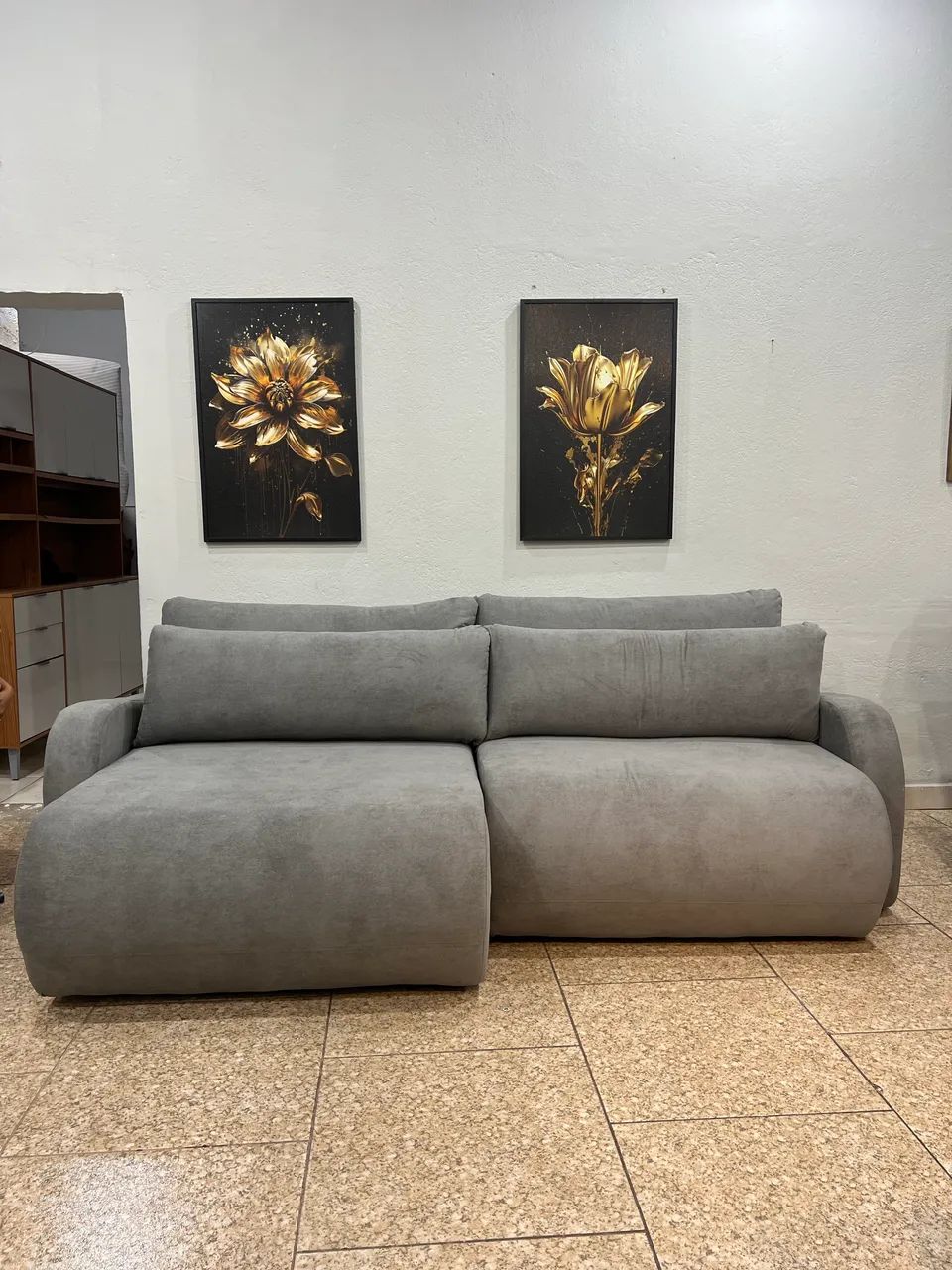 Promoção sofá retrátil 2,50 tecido boucle - Foto 4