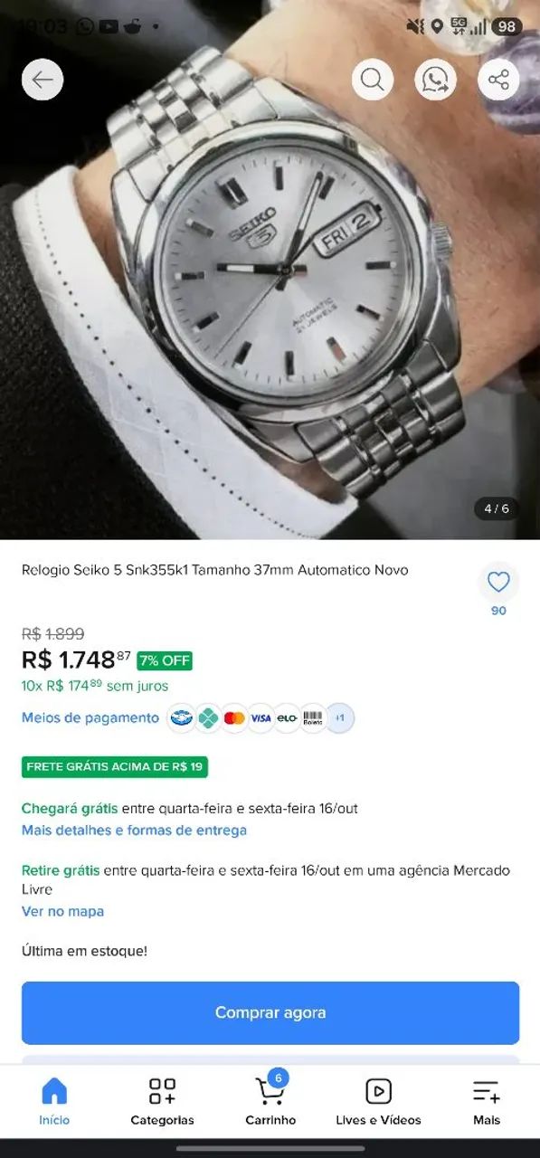 Relógio Seiko5 automático - Foto 2