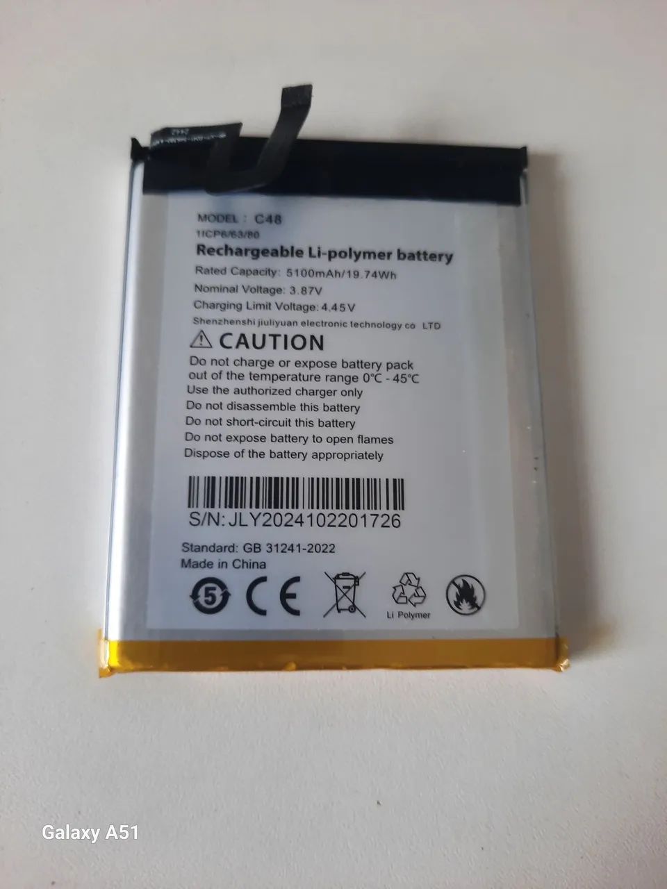 2 placas touch e 1 bateria modelo C48 celular cubot A10 - Foto 2