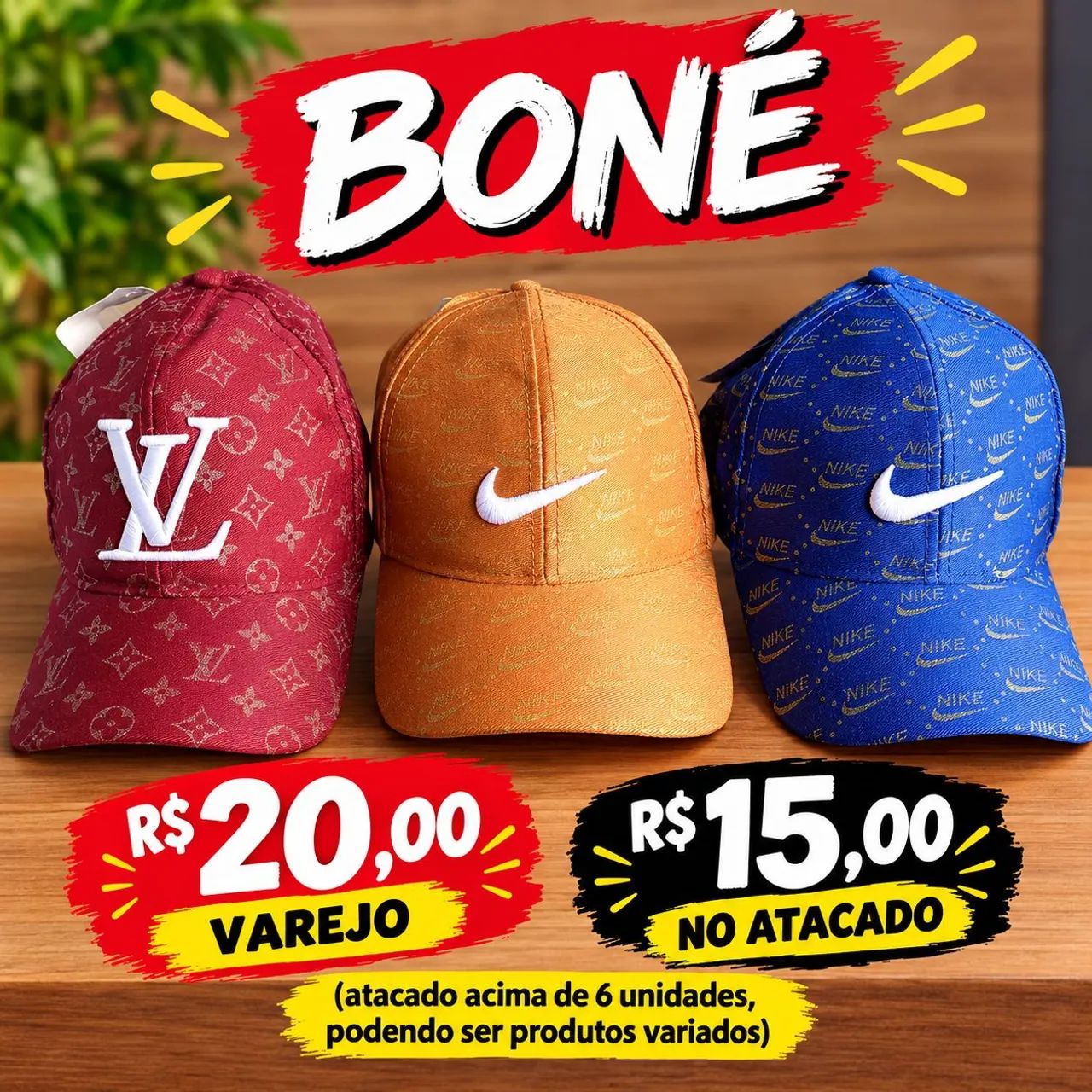 Boné (15 reais no atacado) - Foto 2